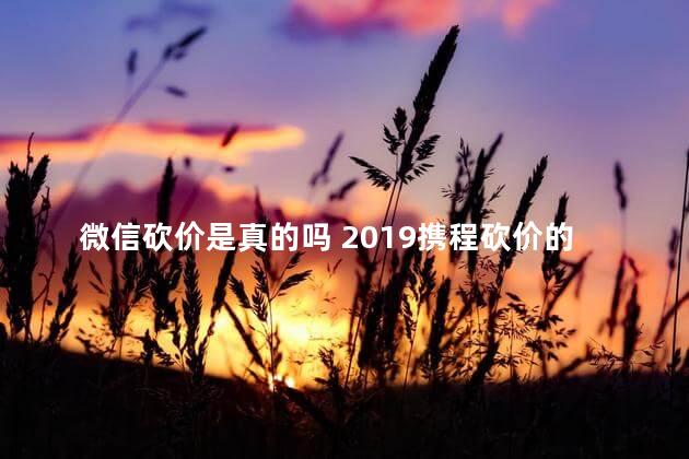 微信砍价是真的吗 2019携程砍价的微信群